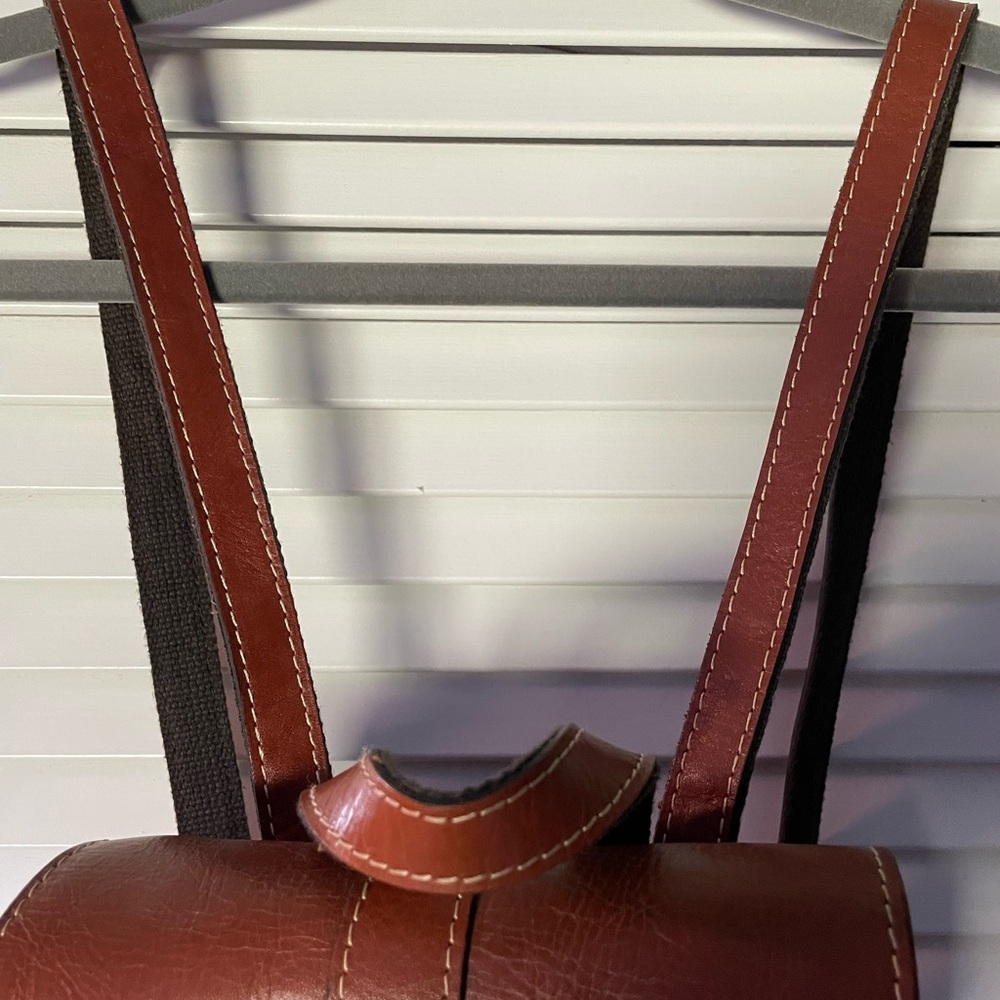 Patricia Nash Brown Leather Backpack - Picture 2 of 4